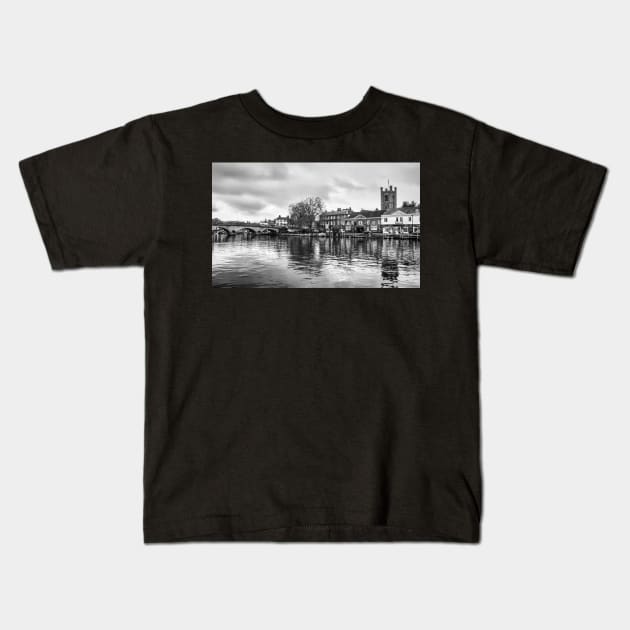 Henley on Thames in Monochrome Kids T-Shirt by IanWL